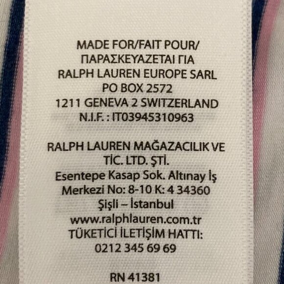 Ralph Lauren Polo Golf Stretch Lisle Blue White & Pink Stripe Shirt Sz XXL - Picture 13 of 16